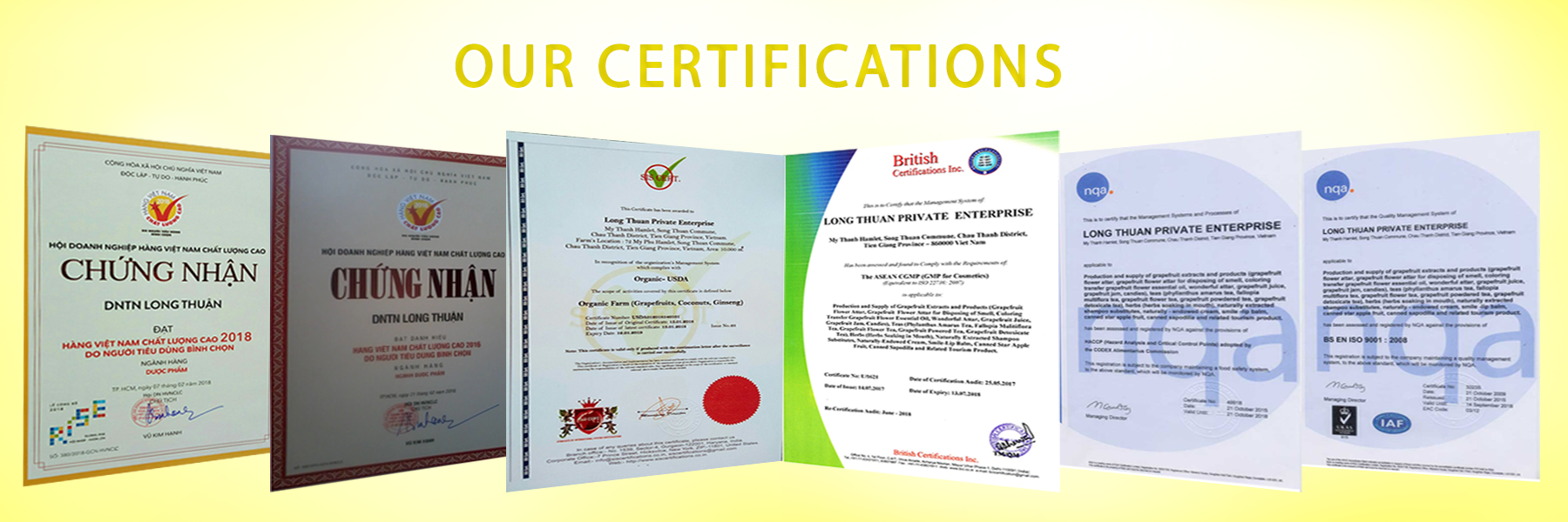 Quality Certifications